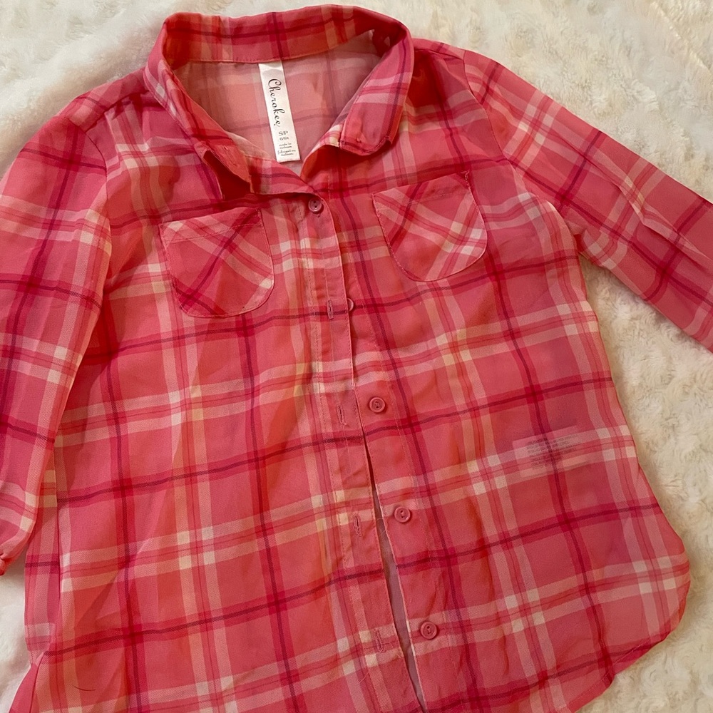 Girls button up top